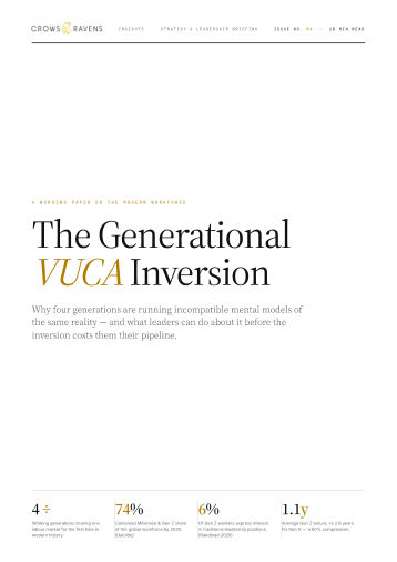 Crows & Ravens Insights: The Generational VUCA Inversion