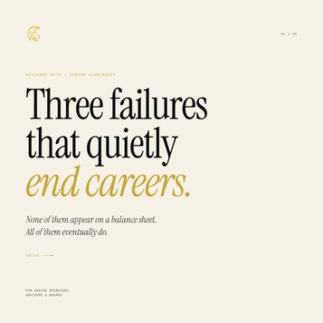 Crows & Ravens Insights: Three Failures That Quietly End Careers