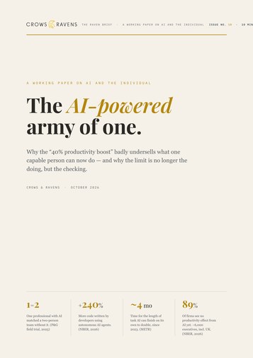 The Raven Brief: The AI-Powered Army of One